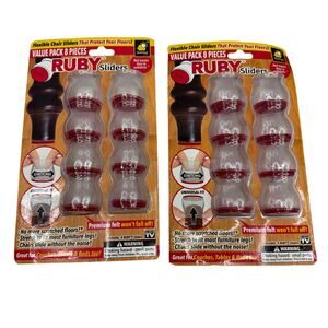 Ruby Sliders Flexible Chair Covers 8-Piece Value Pack x2 (16 Total)